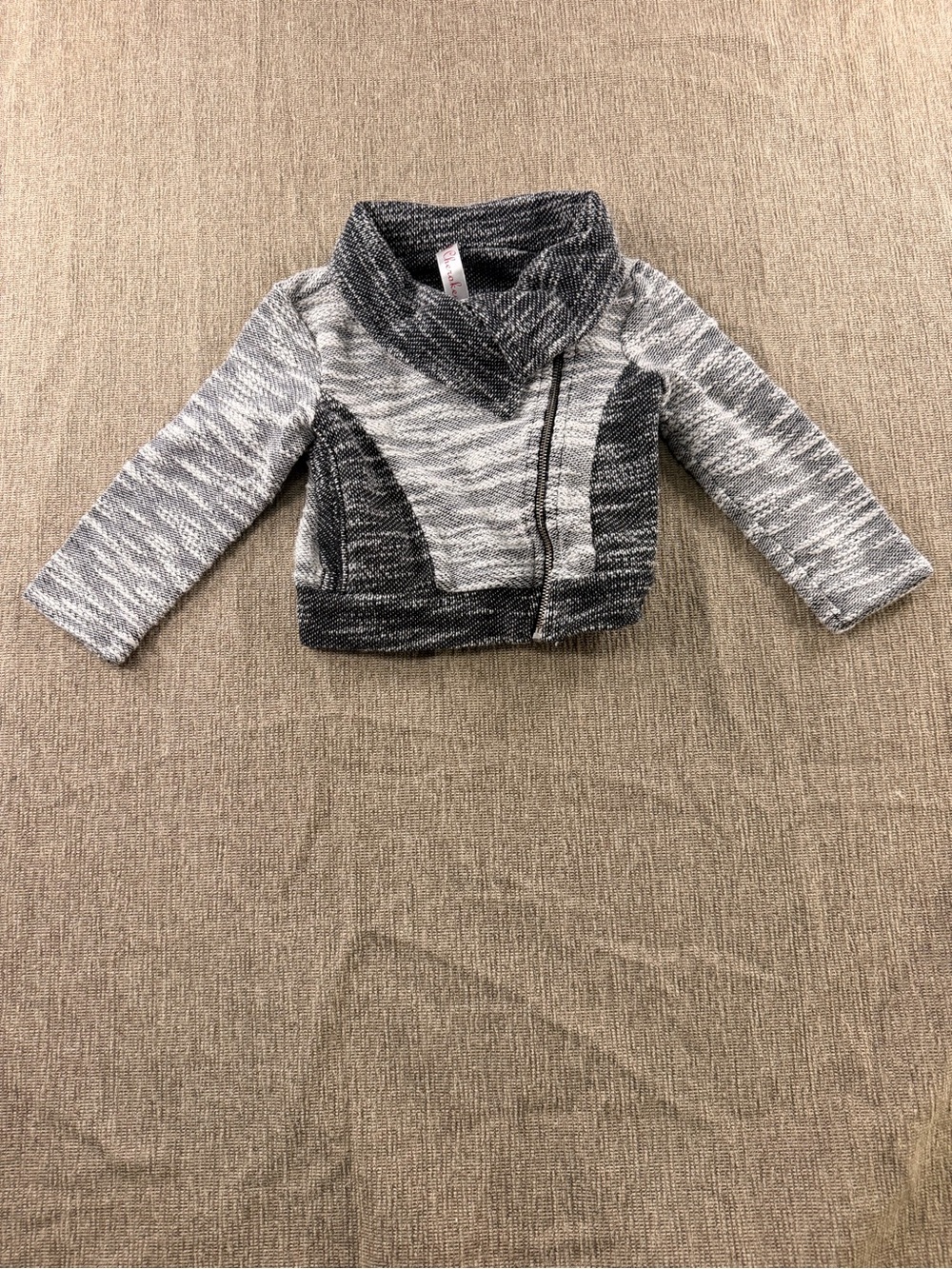 Cherokee Toddler Unisex Moto Style Knit Zip Jacket 2T